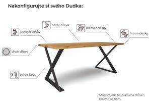 Majstrštych Jídelní stůl Dudek - designový industriální nábytek velikost stolu (D x Š): 140 x 80 (cm)