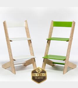 Lucas Wood Style - rostoucí židle EASY LINE zvýhodněný set 2 ks - bílá + zelená