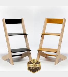 Lucas Wood Style - rostoucí židle EASY LINE zvýhodněný set 2 ks (černá + buk)