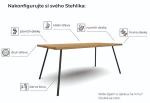 Jídelní stůl Stehlík velikost stolu (D x Š): 120 x 80 (cm)