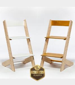 Lucas Wood Style - rostoucí židle EASY LINE zvýhodněný set 2 ks - bílá + buk