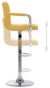 Barová židle - textil | žlutá