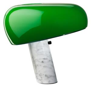 Flos F6380039 Snoopy, designová stolní lampa se stmívačem v kombinaci zelené a mramoru, 1x150W E27, výška 36,9cm