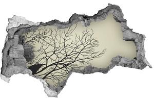Díra 3D fototapeta na stěnu Vrány na stromě nd-b-72229851