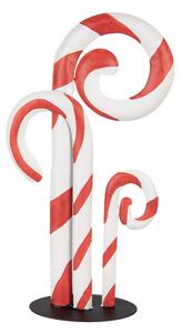 Vánoční dekorace tři peprmintová lízátka Candy cane – 24x11x46 cm
