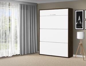 Nabytekmorava Sklápěcí postel VS 1054 P - 200x140cm barva lamina: Ořech 729/ bílá, nosnost: standardní