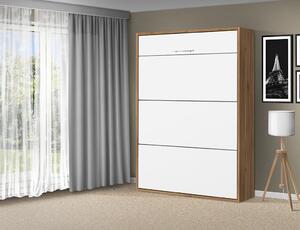 Nabytekmorava Sklápěcí postel VS 1054 P - 200x140cm barva lamina: Ořech Lyon/ bílá, nosnost: standardní