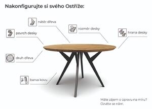 Jídelní stůl Ostříž průměr stolu (cm): 100 (cm)