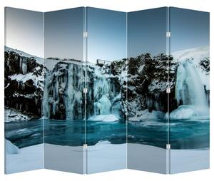 Paraván - Zamrzlé vodopády (210x170 cm)