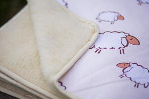 Dětská deka z ovčího rouna hnědá