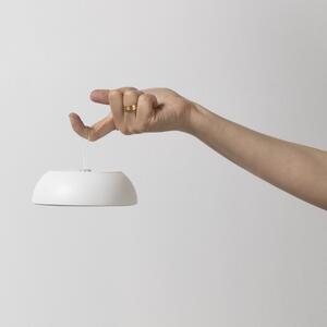 Axolight Float, bílé multifunkční svítidlo na baterii, 3,5W LED 2700K stmívatelné, prům.13,5cm, IP55