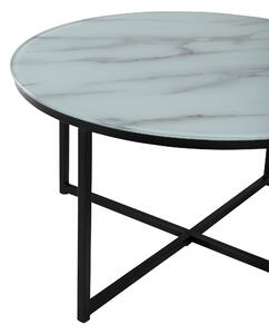 Odkládací stolek Rock, bílá, 80x45