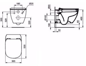 Ideal Standard Tesi WC závěsný T007801