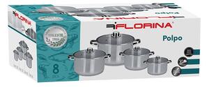 Florina 8 dílná sada nerez nádobí s poklicí Polpo Florina