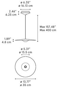 Diesel 52121 9327 U.F.O. 35, závěsné svítidlo béžová/černá, 25,6W LED 2700K stmívatelné, průměr 35cm