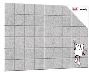 Filcové nástěnné panely 30×30 cm šedé – 6 ks, KPL6_FELT30x30GREY