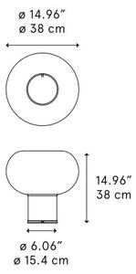 Diesel 52280 0000 Magic Mashroom, designová lampa ze skla, 1x25W E27, výška 38cm