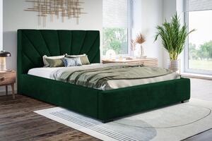 Čalouněná postel BED 9 120x200 tmavě zelená