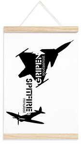 Plakát Spitfire minulost, Gripen současnost