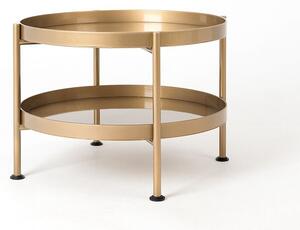 Nordic Design Zlatý kovový konferenční stolek Nollan 60 cm
