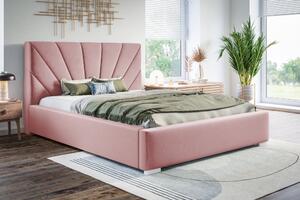 Čalouněná postel BED 9 200x200 růžová