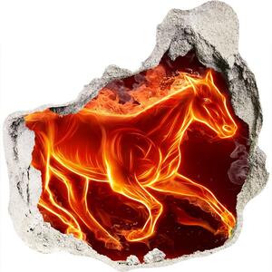 Díra 3D fototapeta na stěnu Kůň v plamenech nd-p-11746508