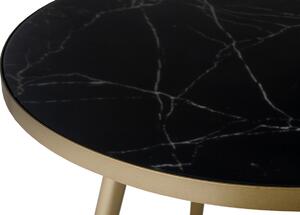 Černo zlatý skleněný konferenční stolek RGE Shine 50 cm