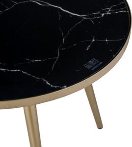 Černo zlatý skleněný konferenční stolek RGE Shine 50 cm