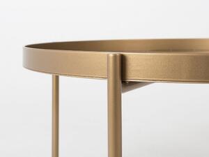 Nordic Design Zlatý kovový konferenční stolek Nollan II 80 cm