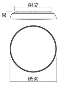 Redo 01-1681 Erie, bílé stropní svítidlo LED 50W, 3000K, průměr 56cm