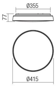 Redo 01-1679 Erie, bílé stropní svítidlo LED 24W, 3000K, průměr 41,5cm