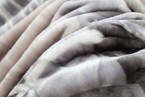 Teplá deka v odstínech šedé a béžové barvy Šířka: 160 cm | Délka: 210 cm
