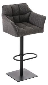 Barová židle Damas B1 ~ látka, černý rám - Titanovo šedá