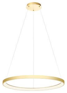 Redo 01-2676 Iconic, závěsné svítidlo LED 60W 3000K, matná zlatá, tříkrokové stmívání, průměr 78cm