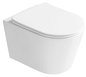 Mexen Rico 2.0 WC Miska Rimless Tornado se zpomalujícím zavíráním, duroplast, lesklá bílá - 3072L4000T