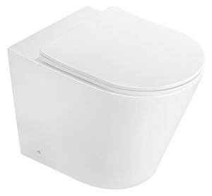 Mexen Rico stojící WC mísa Rimless se zpomalovacím tenkým sedátkem, duroplast, bílý lesk - 32724000
