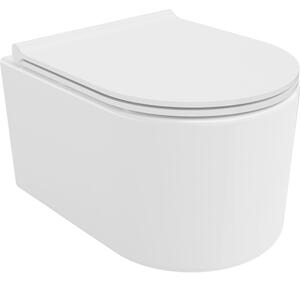 Mexen Sofia WC mísa Rimless Tornado s pomalu klesající sedátko slim, duroplast, bílý lesk - 30540500T