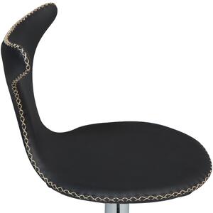 ​​​​​Dan-Form Černá kožená barová židle DAN-FORM Dolphin 53-80 cm
