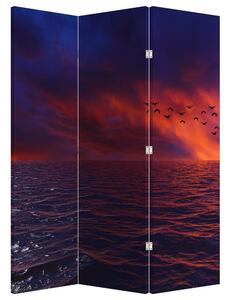 Paraván - Moře s ptáky (126x170 cm)
