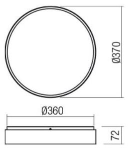 Redo 01-2567 Yomo, bílé stropní svítidlo LED 43,6W 3000K, tříkrokové stmívání, průměr 37cm
