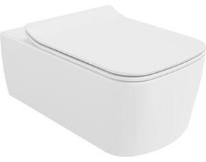Mexen York WC mísa Rimless se slim sedátkem, duroplast, bílý lesk - 30114000