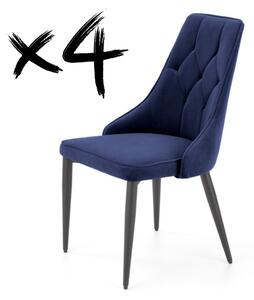 Halmar Set 4 kusů jídelní židle K365 modrá - výprodej skladu