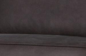 Hoorns Tmavě šedá koženková čtyřmístná pohovka Twilight 372 cm
