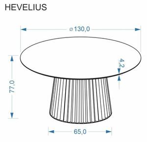 Halmar Kulatý jídelní stůl HEVELIUS 130 ořech /černá