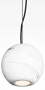 Maytoni Závěsné světlo BASIC TEXTURE, bílé, Ø 12 cm, mramor, GU10, stmívatelný, Bílá / opál, Obývací pokoj / jídelna, Kámen, Moderní, Koule