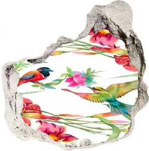 Díra 3D fototapeta nálepka Egzotičtí ptáci nd-p-119482221