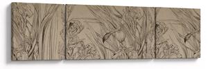 Obraz - Obrysy rostlin (170x50 cm)