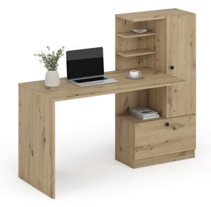 Halmar Psací stůl s regálem HOBAS dub artisan