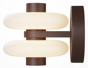Maytoni LED nástěnné světlo Nuvem, hnědé, opálové sklo, výška 15 cm, stmívatelné, stmívatelný, Hnědá / rez, Obývací pokoj / jídelna, Sklo, Moderní