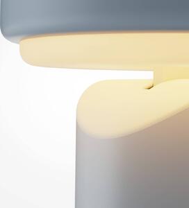 Maytoni LED stolní lampa na baterie Topo, světle modrá, výška 20 cm, kovový stmívač, stmívatelný, Modrá, Obývací pokoj / jídelna, kov, Moderní